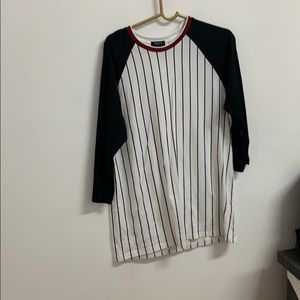 Men’s long baseball shirt/minidress